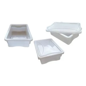 CAIXA PLASTICA LEITOSA PARA AÇOUGUES.