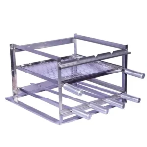 Suporte para Churrasco Fast Gourmet Luxo com 4 Espetos e Grelha.