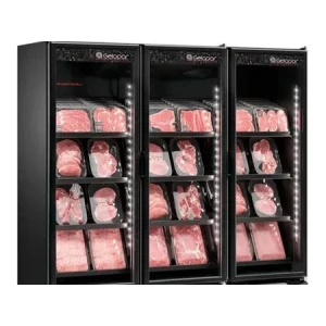 Refrigerador/Expositor Vertical Conveniência Cerveja E Carnes GCBC-1450 LB PR All Black c/ Led.