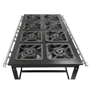 Fogão Industrial 8 Bocas 40X40 Cm De Centro Baixa Pressão Linha Diamond - Cefaz.