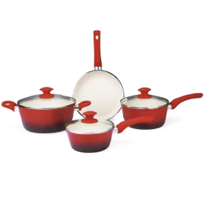 Jogo de Panelas Ceramic Class Vermelho 4 Peças 4,5mm Class Home 1222